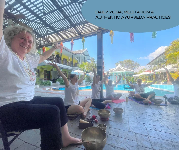 Daily yoga meditation and Ayurveda practices