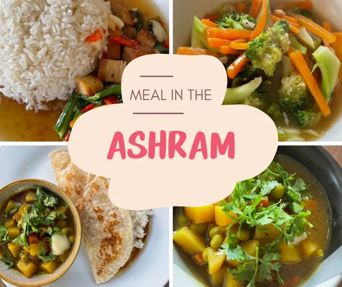 Diet and nourishment with three healthy meals a day following yoga and Ayurveda principles