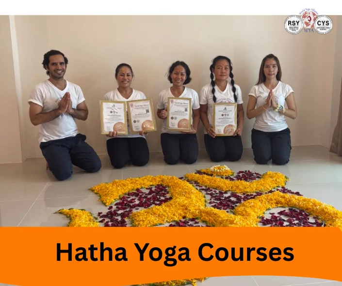 Hatha yoga courses focusing on traditional postures, breath control, and mindful practice