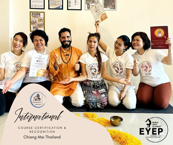 International yoga teacher certification recognized by World Yoga Alliance for professional yoga teachers