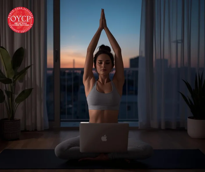 Online yoga teacher training program offering certified yoga education and holistic learning