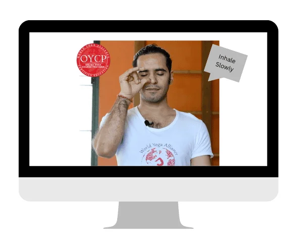 Pranayama online course teaching breathing techniques for relaxation, energy balance, and holistic wellness