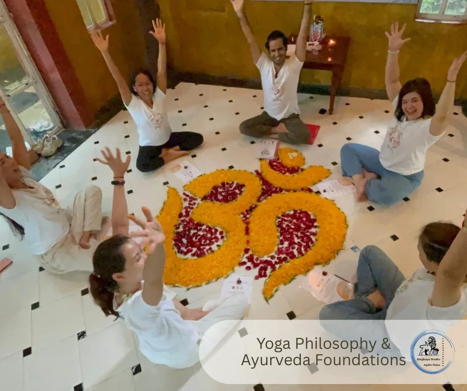 Yoga philosophy and Ayurveda foundations teaching traditional yogic wisdom and holistic lifestyle principles