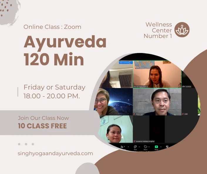 Ayurveda 120 Min free 10 class live online via Zoom
